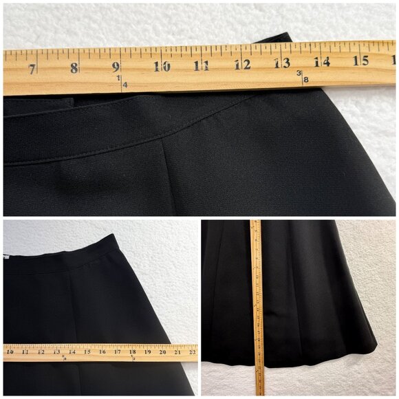 VTG Y2K Atrium 2 Piece Black Skirt Suit Satin Collar Career Whimsigoth Size 8 - Picture 11 of 16